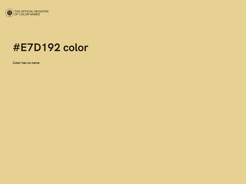 #E7D192 color image