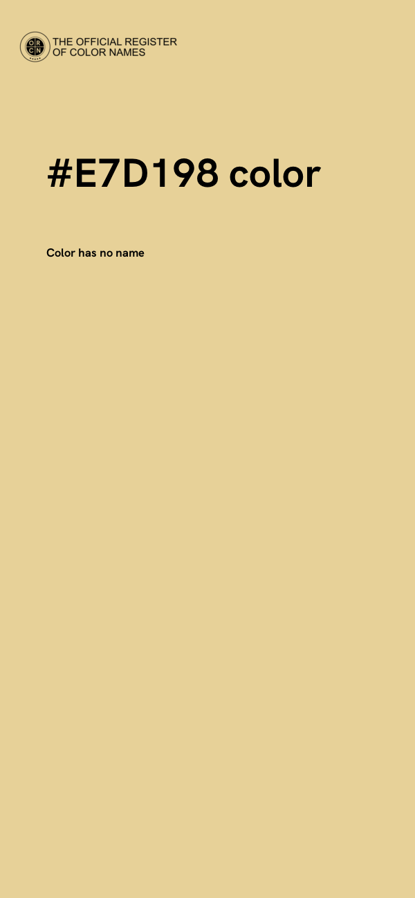 #E7D198 color image