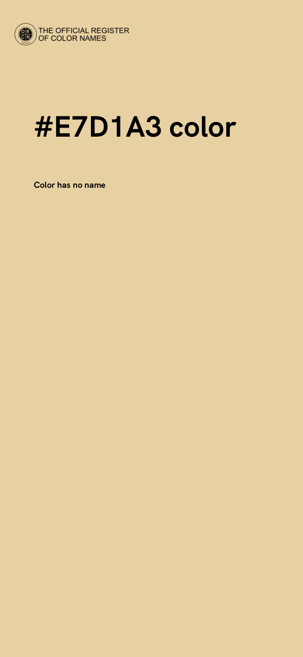 #E7D1A3 color image