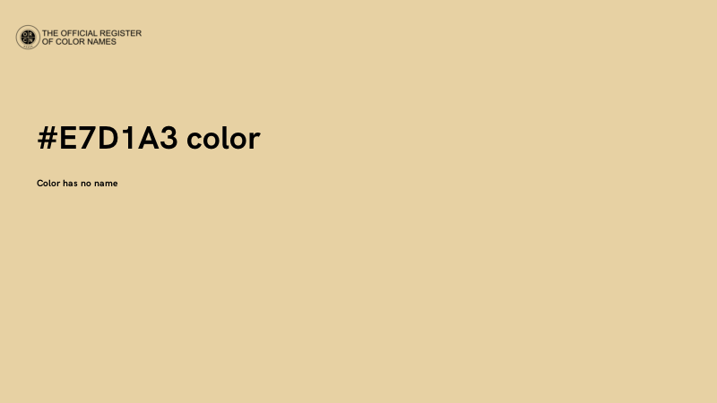 #E7D1A3 color image