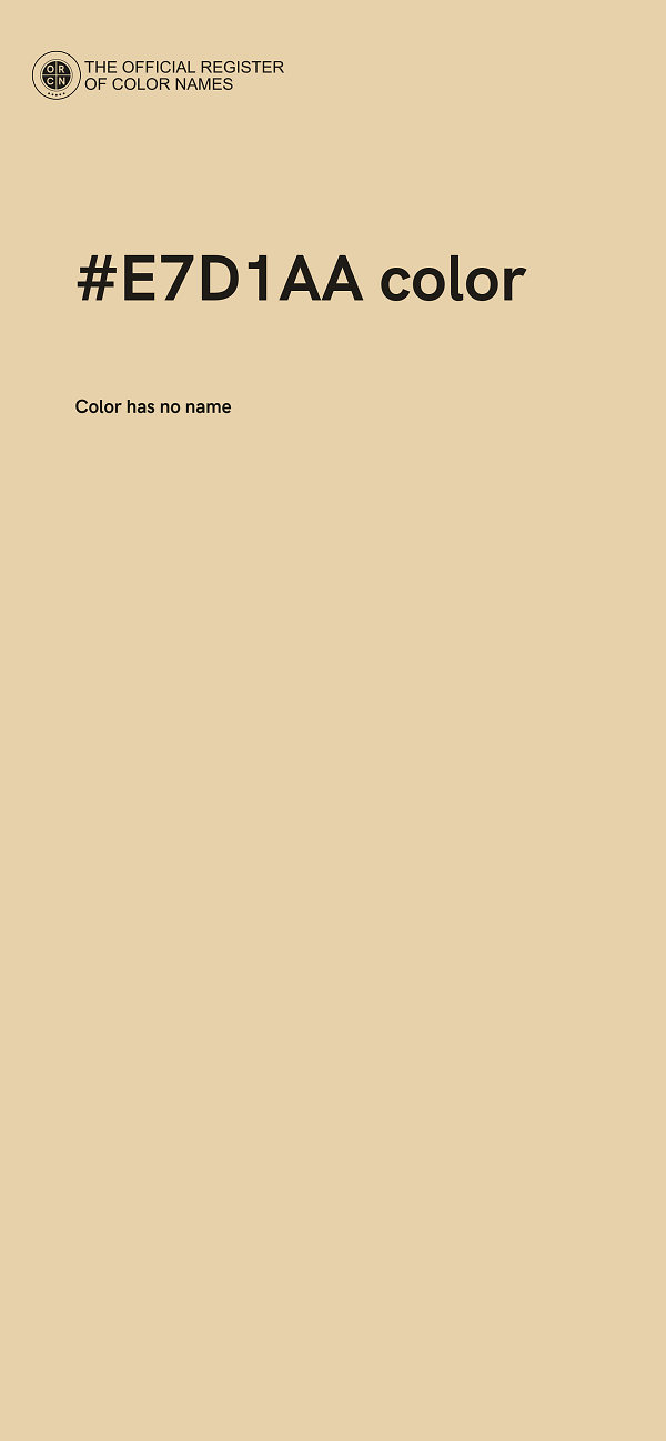 #E7D1AA color image