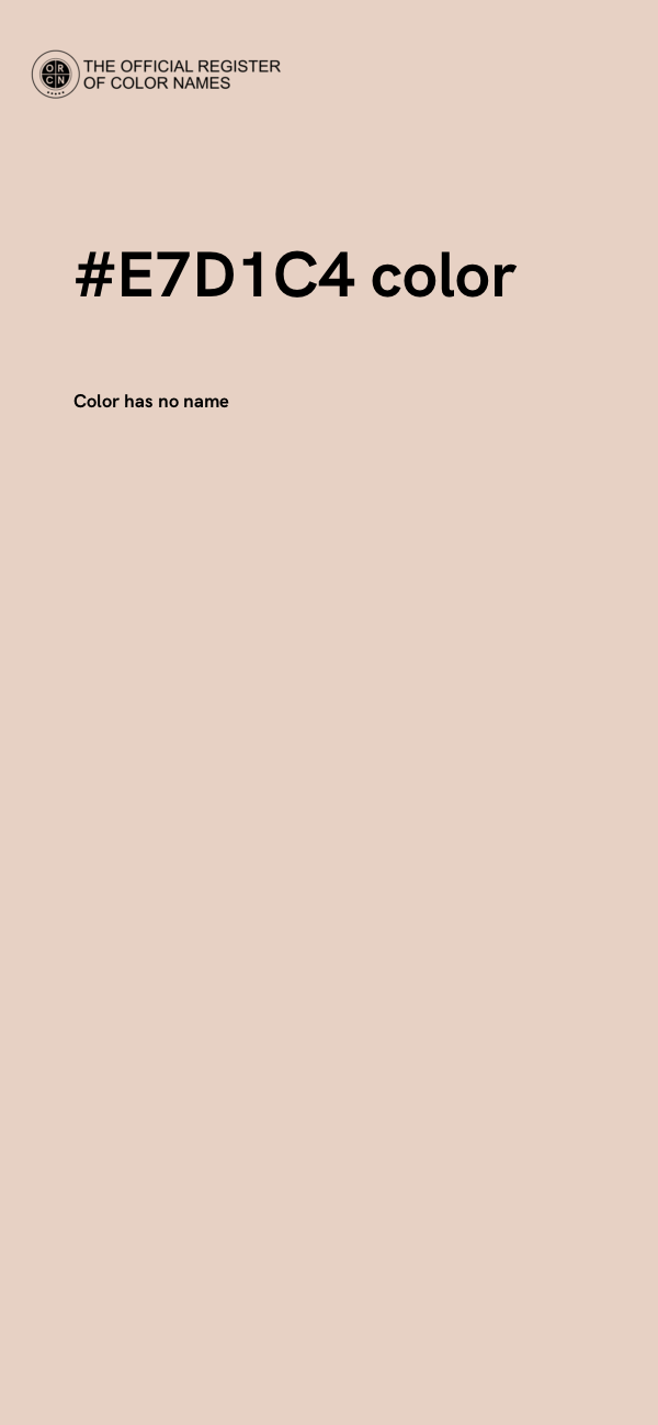 #E7D1C4 color image
