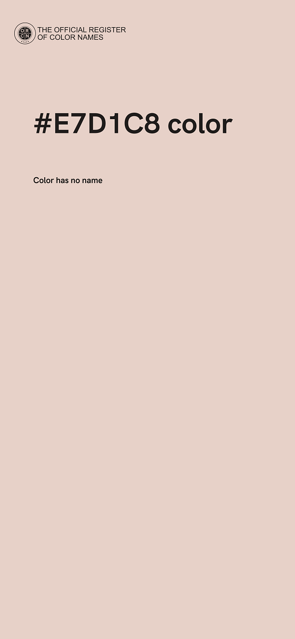 #E7D1C8 color image
