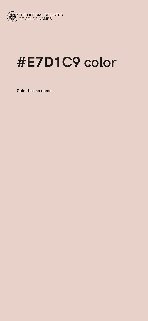 #E7D1C9 color image