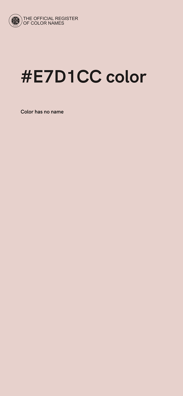 #E7D1CC color image