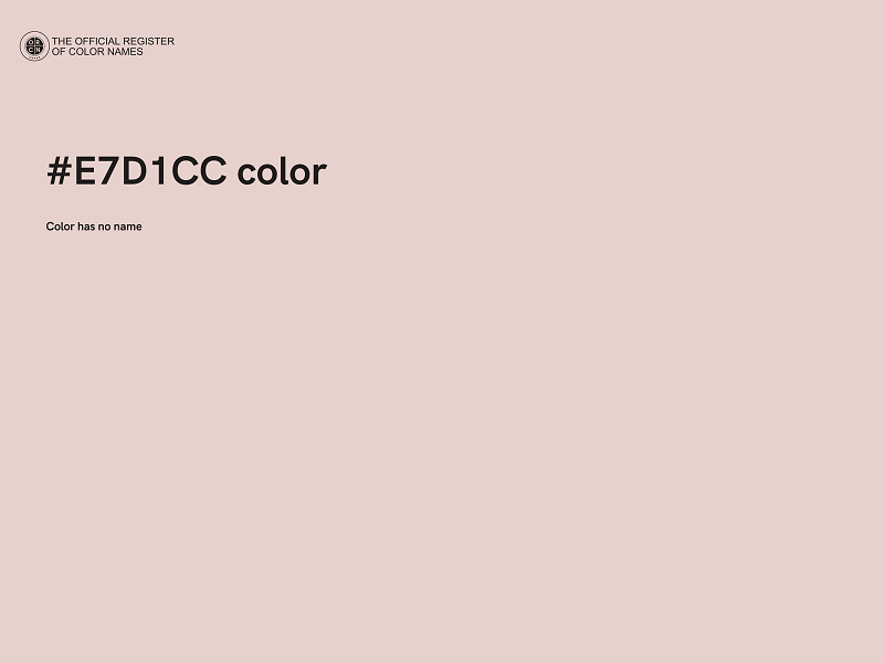 #E7D1CC color image