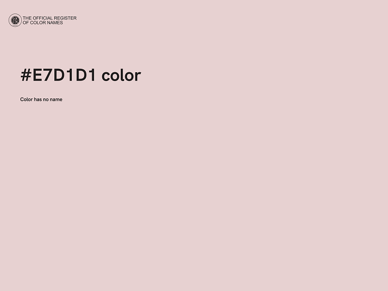 #E7D1D1 color image