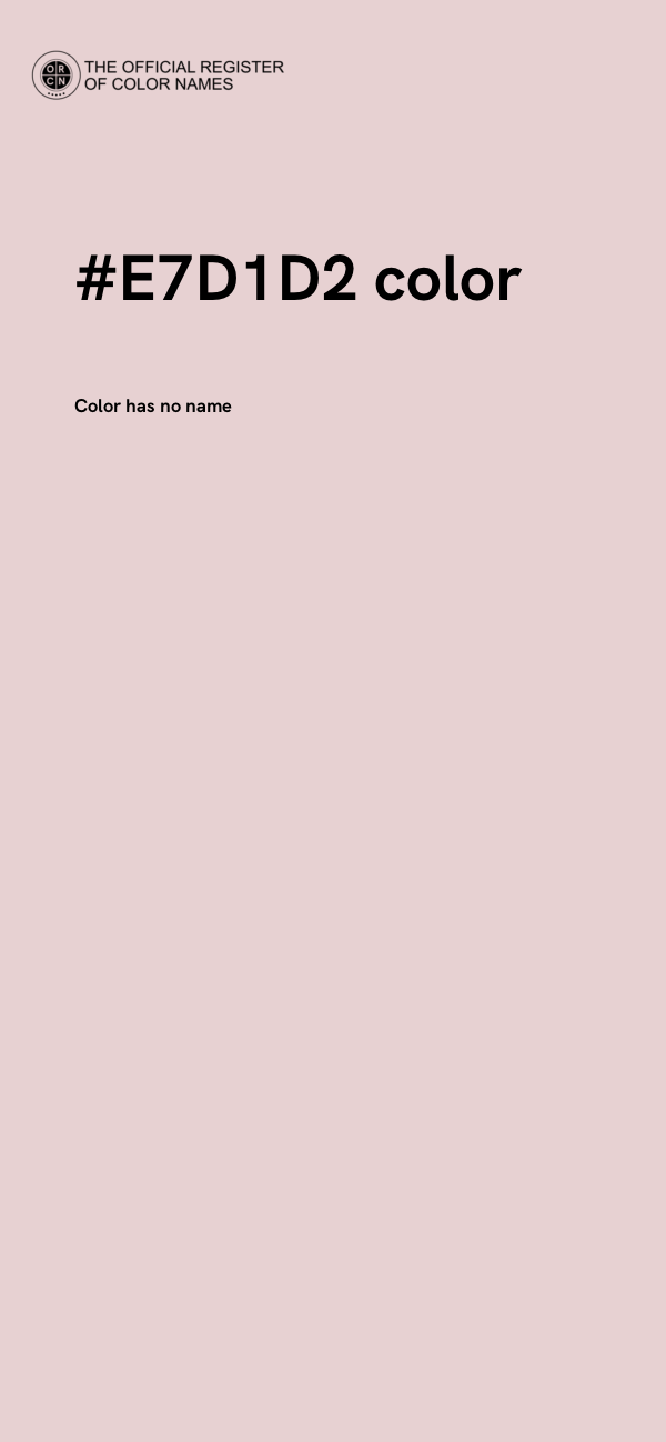 #E7D1D2 color image