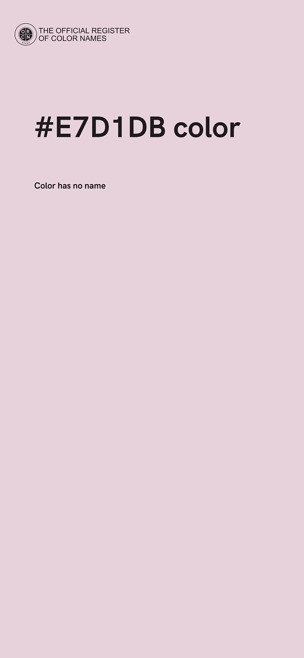 #E7D1DB color image