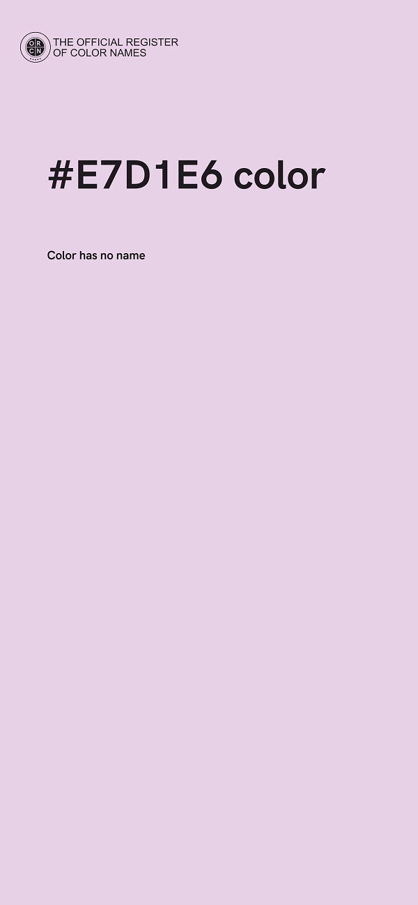 #E7D1E6 color image