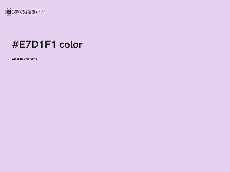 #E7D1F1 color image