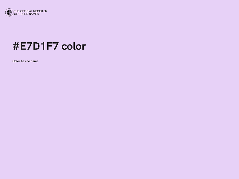 #E7D1F7 color image