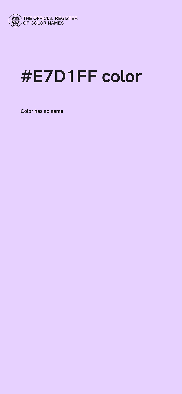 #E7D1FF color image