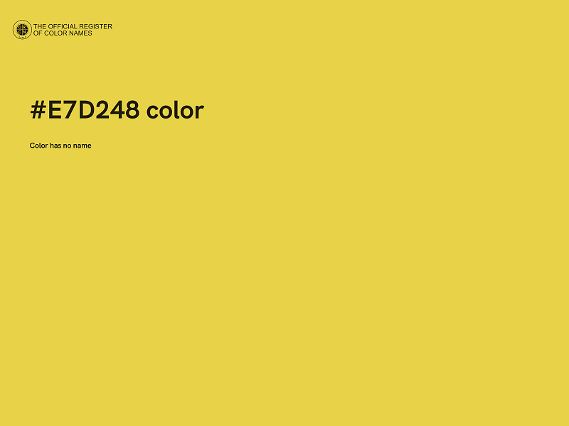 #E7D248 color image