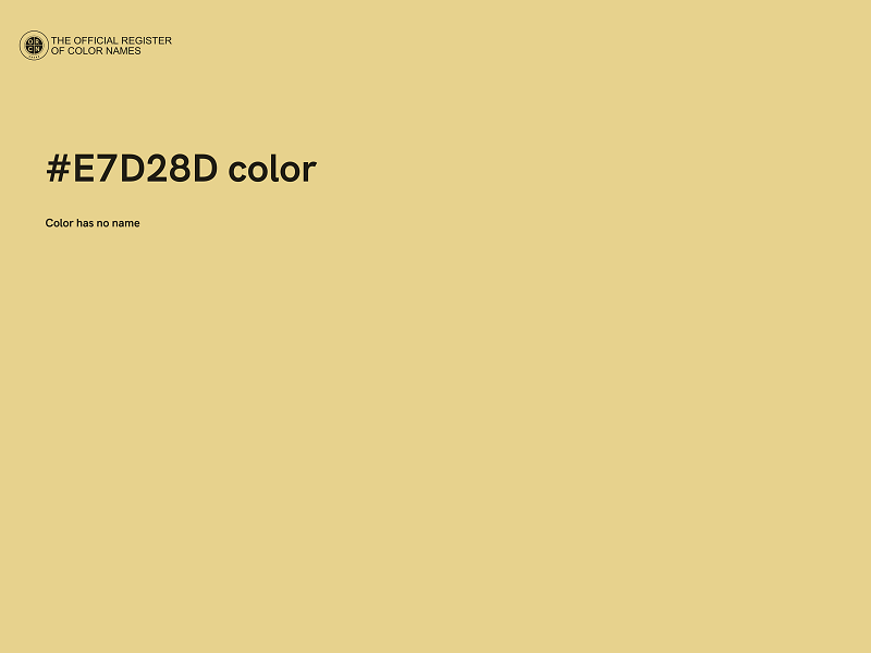 #E7D28D color image