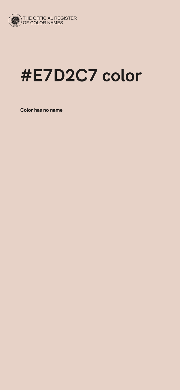 #E7D2C7 color image