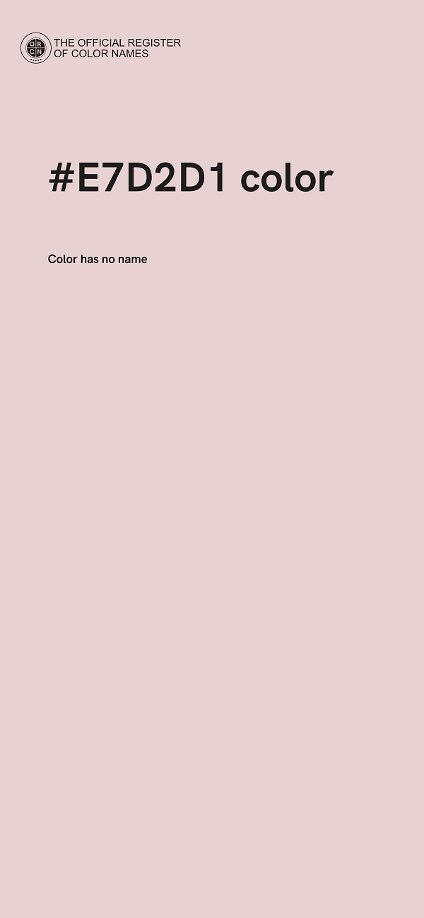 #E7D2D1 color image