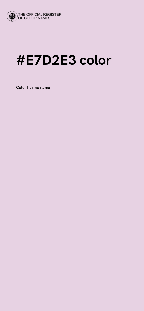 #E7D2E3 color image