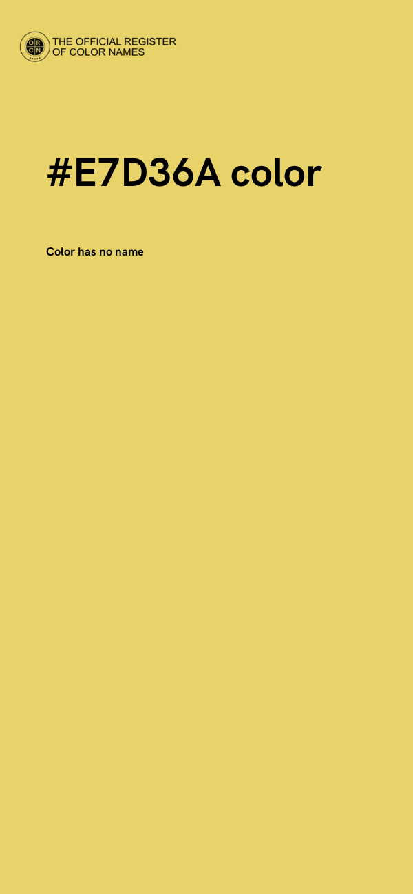 #E7D36A color image