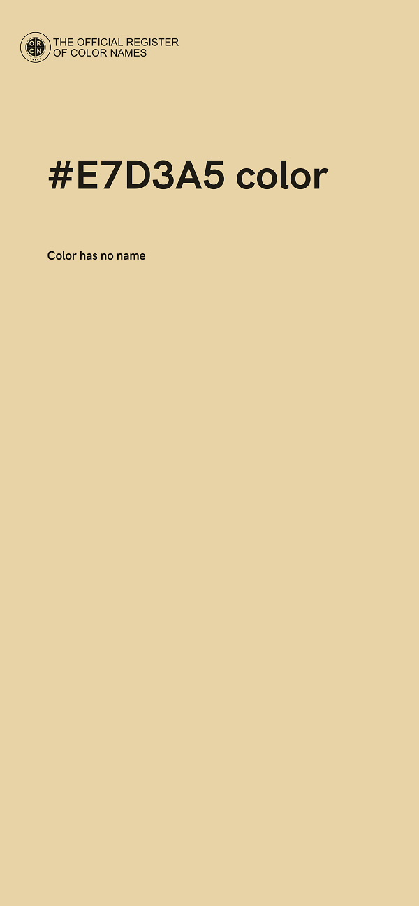 #E7D3A5 color image