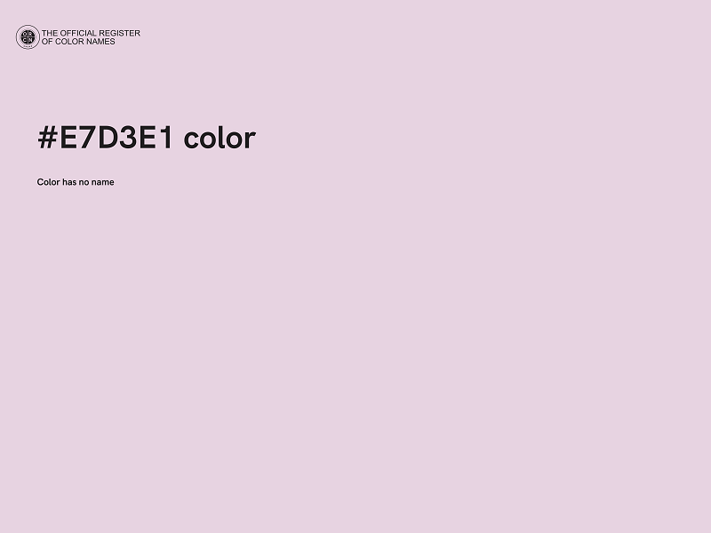 #E7D3E1 color image