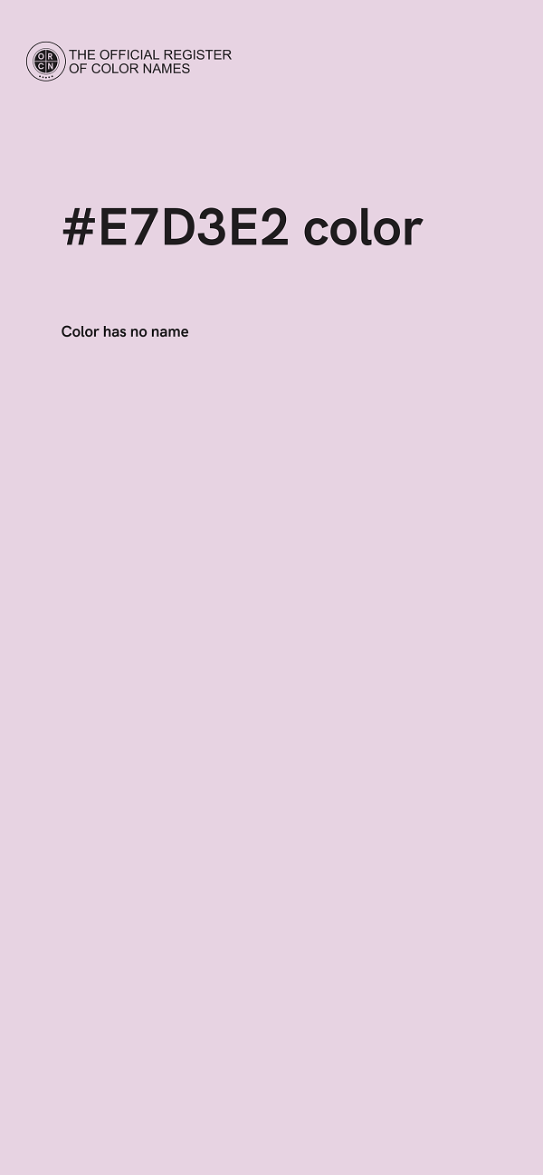#E7D3E2 color image