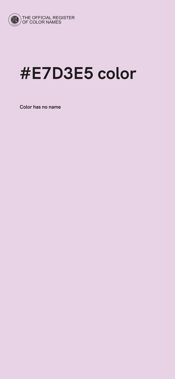 #E7D3E5 color image