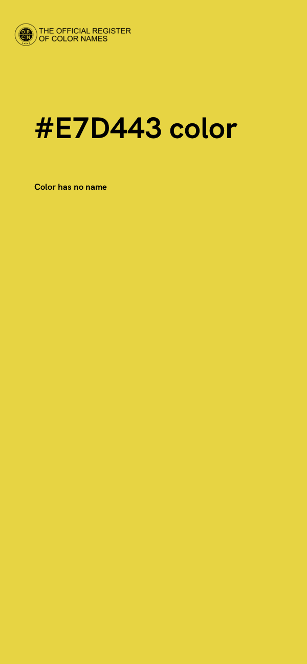 #E7D443 color image