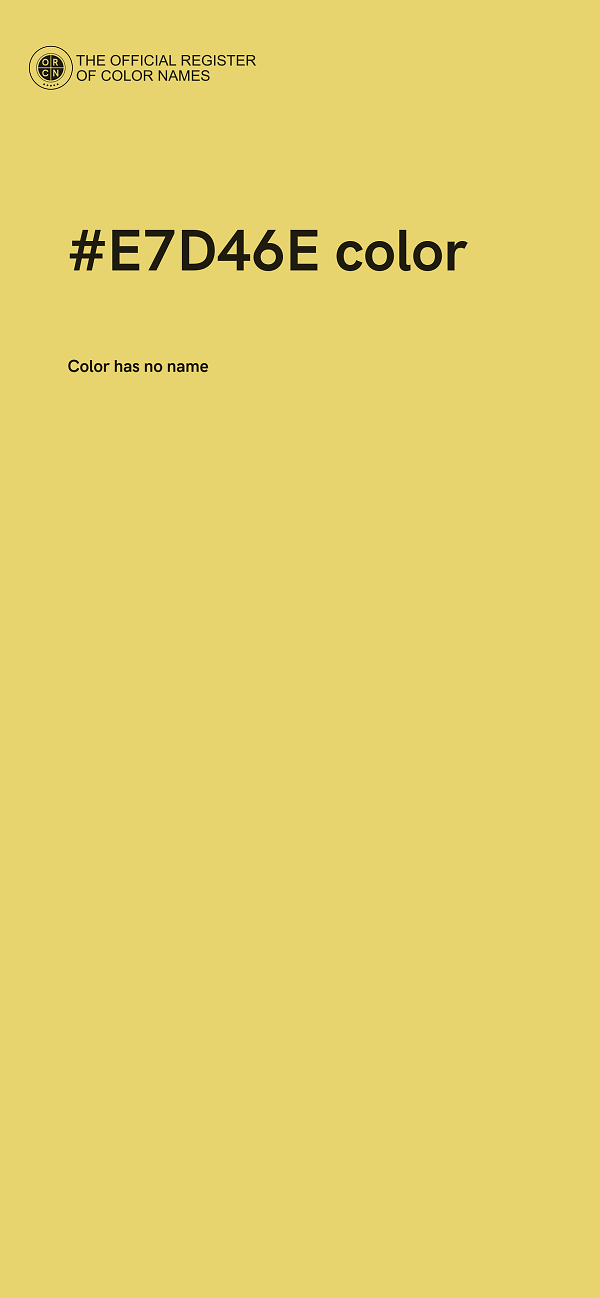 #E7D46E color image