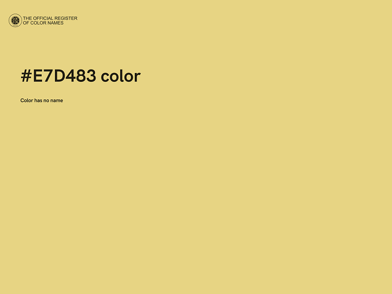 #E7D483 color image