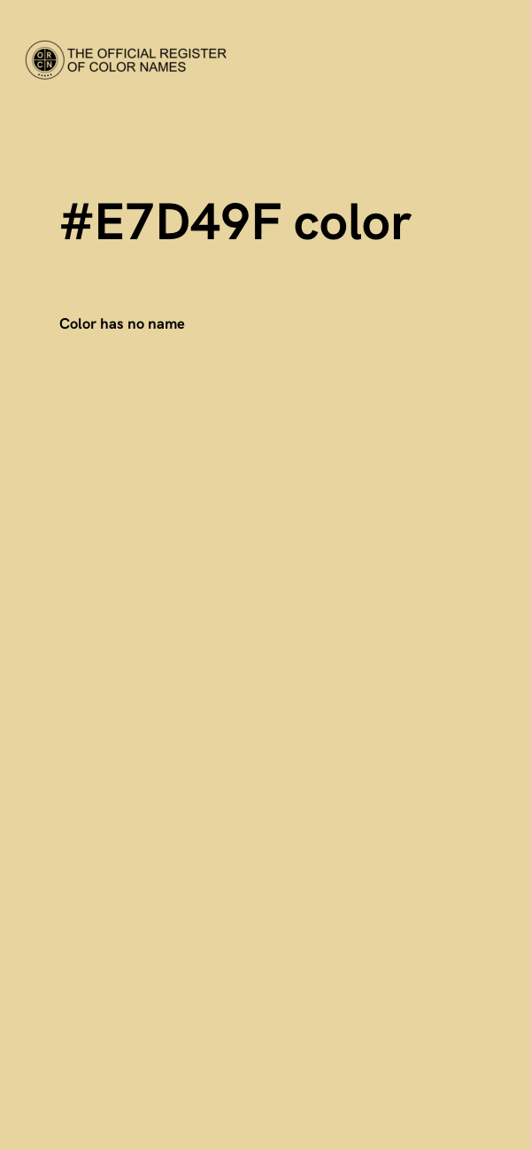 #E7D49F color image