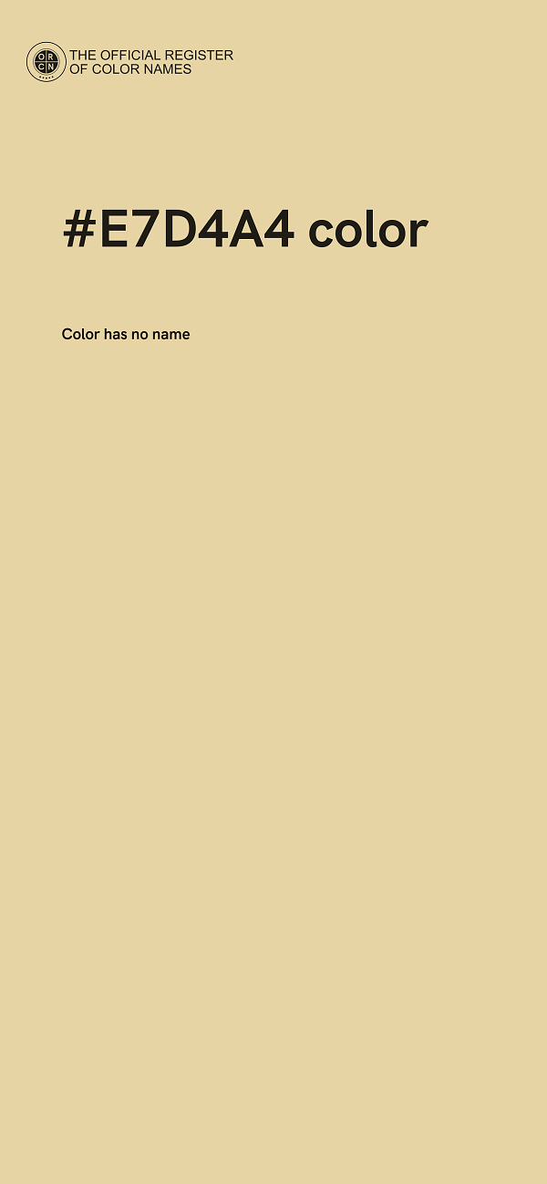 #E7D4A4 color image