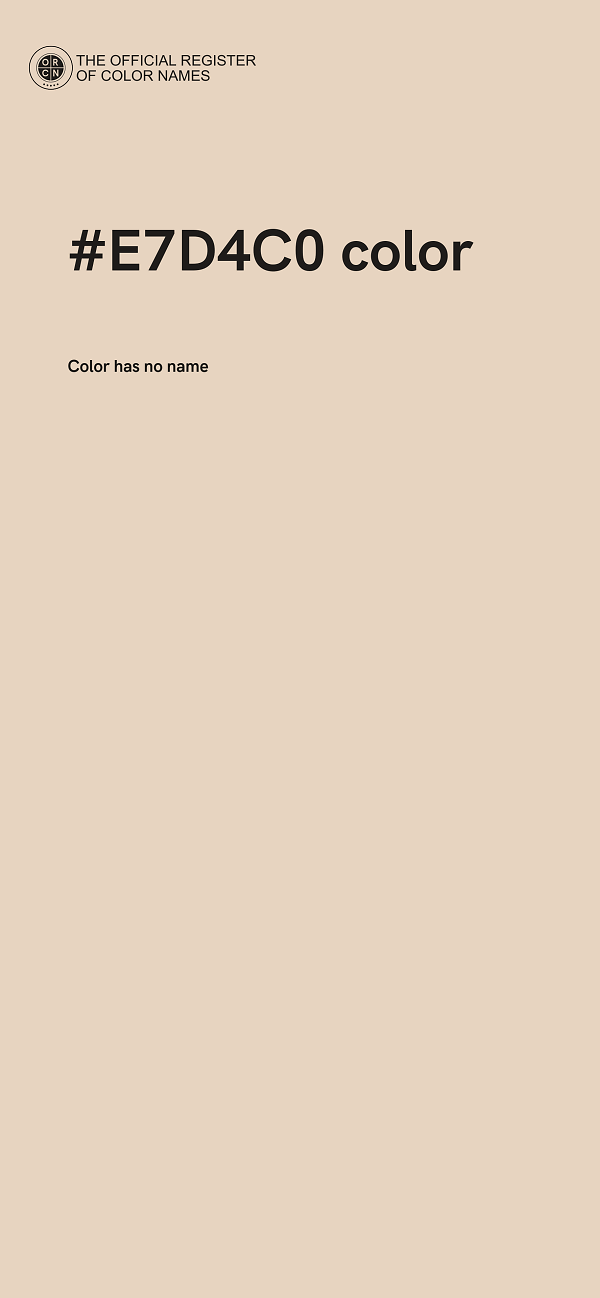 #E7D4C0 color image
