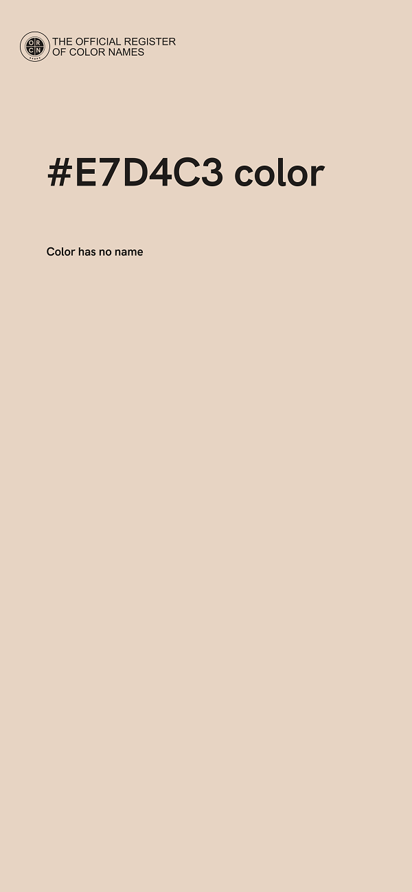 #E7D4C3 color image