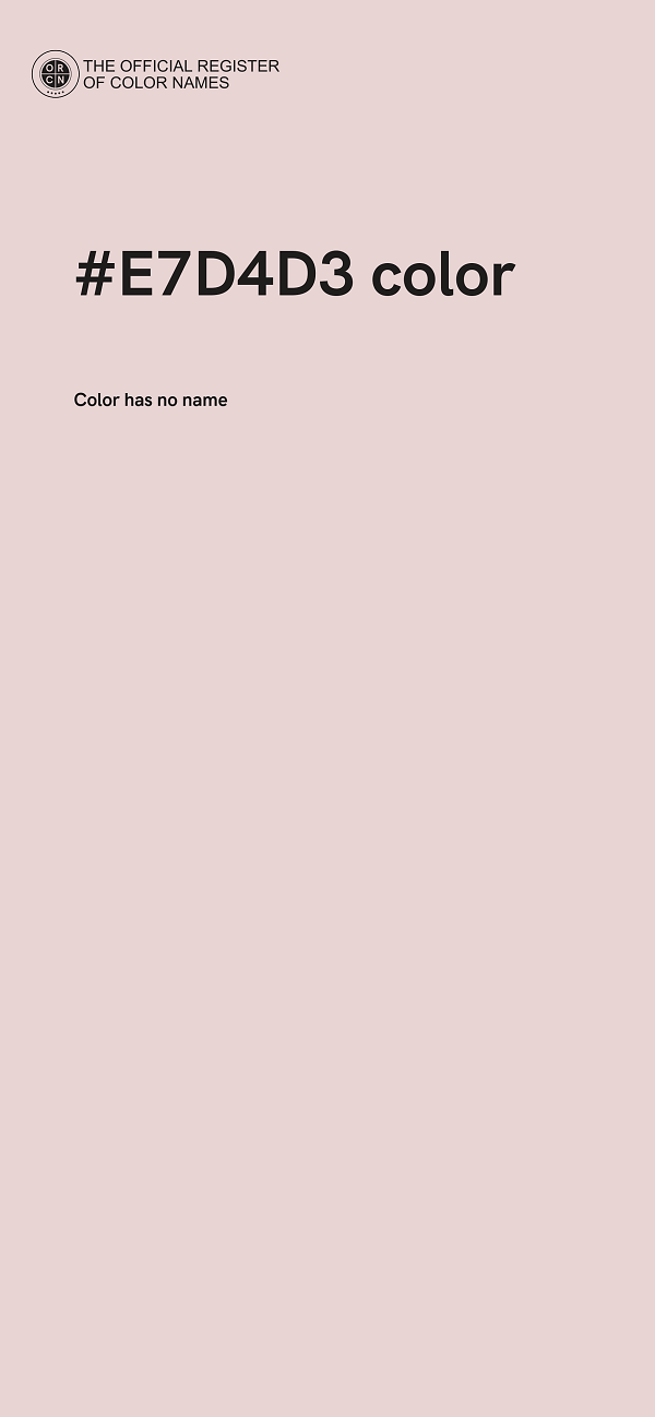 #E7D4D3 color image