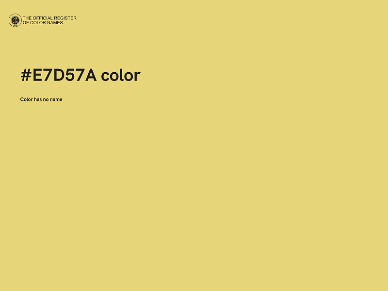 #E7D57A color image