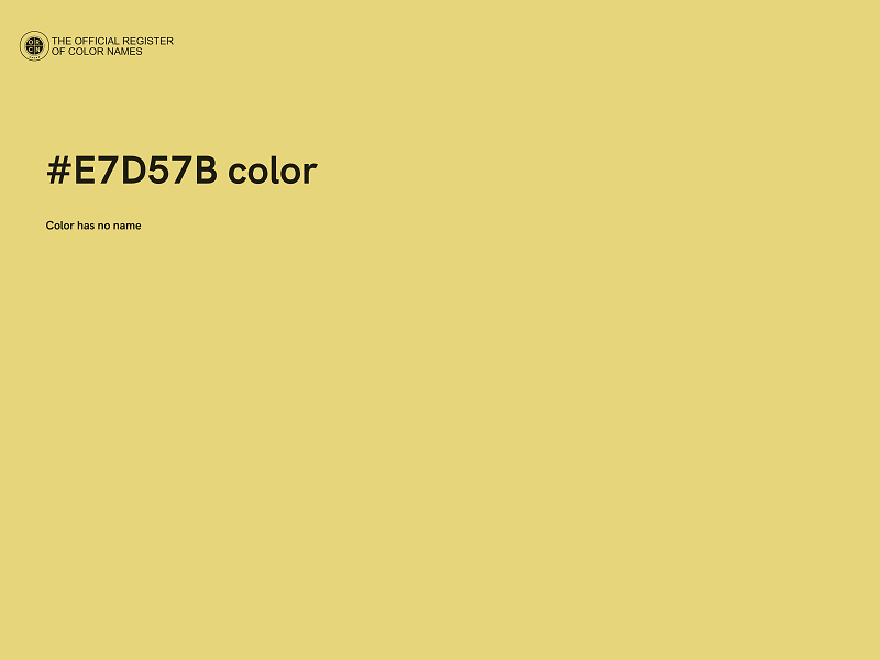 #E7D57B color image
