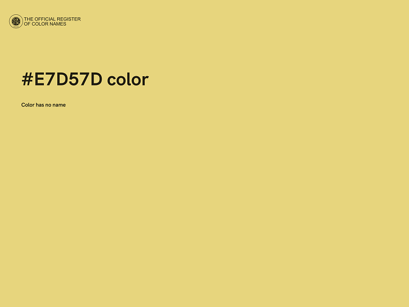 #E7D57D color image