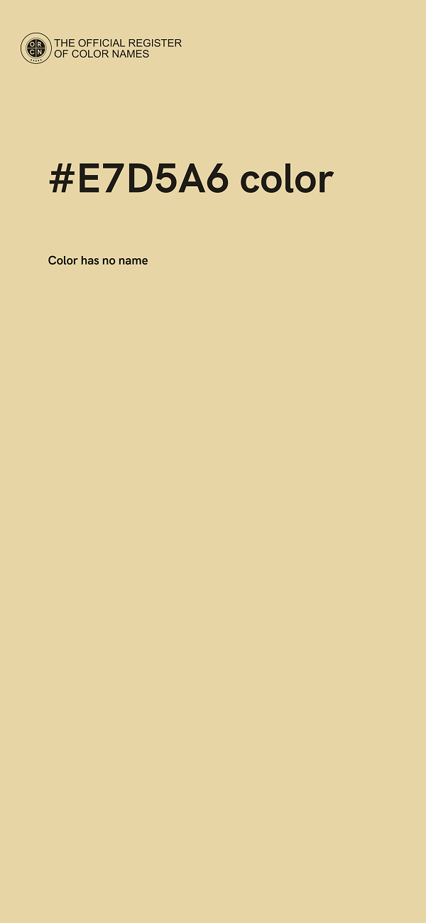 #E7D5A6 color image