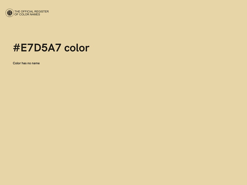#E7D5A7 color image