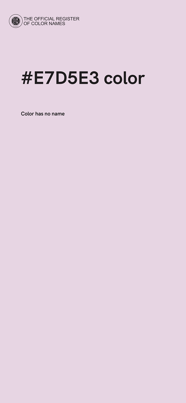 #E7D5E3 color image
