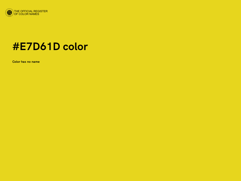 #E7D61D color image