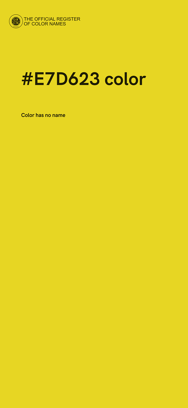 #E7D623 color image