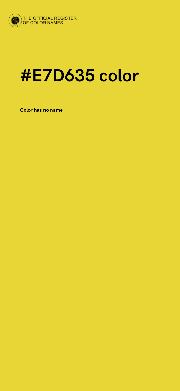 #E7D635 color image