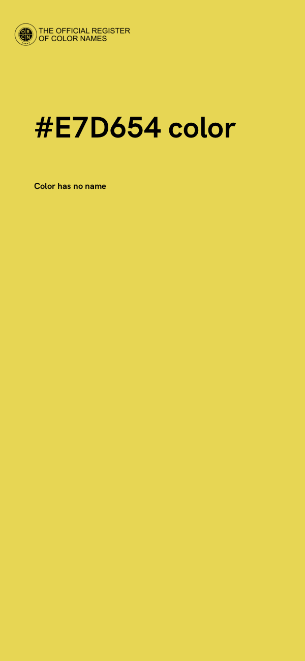 #E7D654 color image