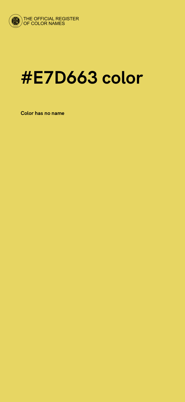 #E7D663 color image