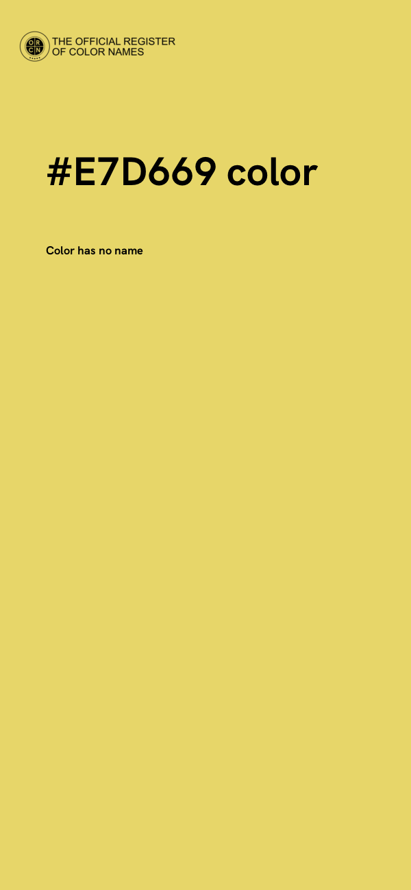 #E7D669 color image