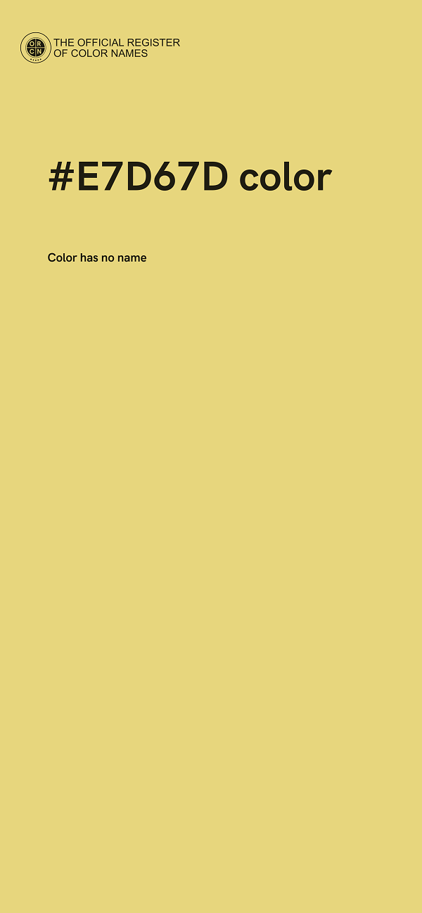 #E7D67D color image