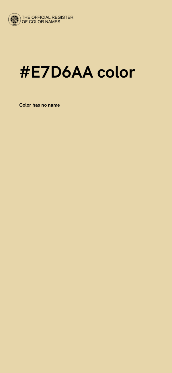 #E7D6AA color image