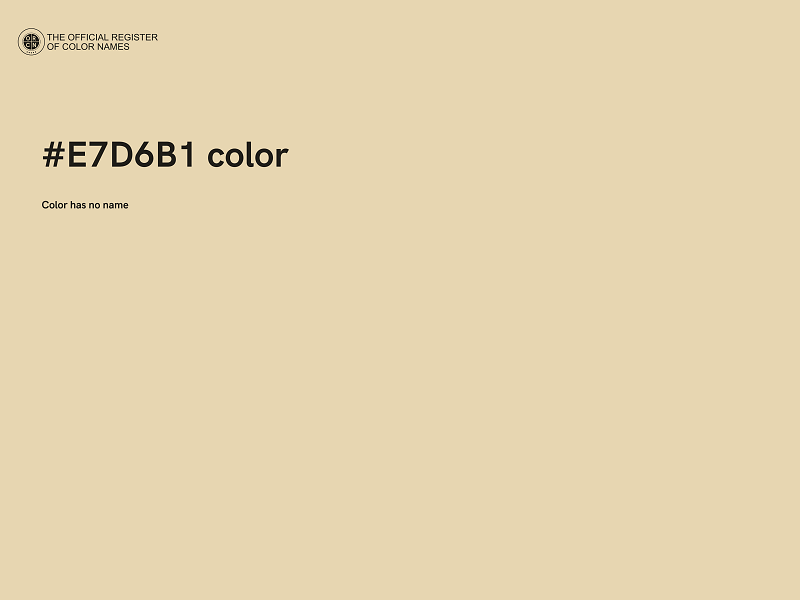 #E7D6B1 color image